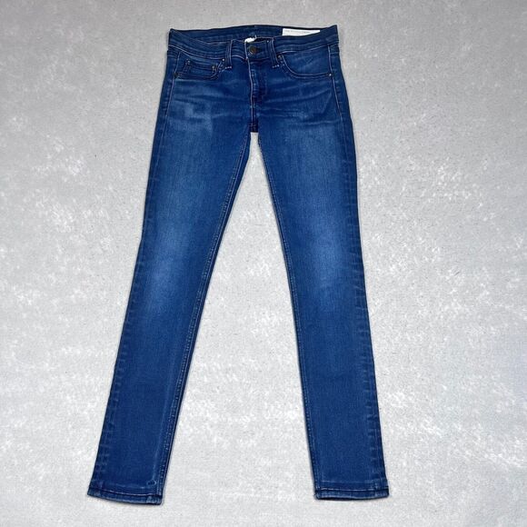 Rag & Bone Skinny Jeans Womens Size 26 Derby Blue Denim Low Rise